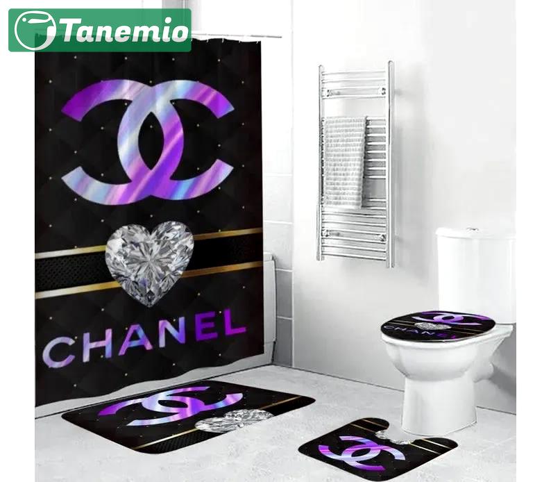 Chanel luxury fashion brand hypebeast bathroom sets bath mat home decor Bathroom Set