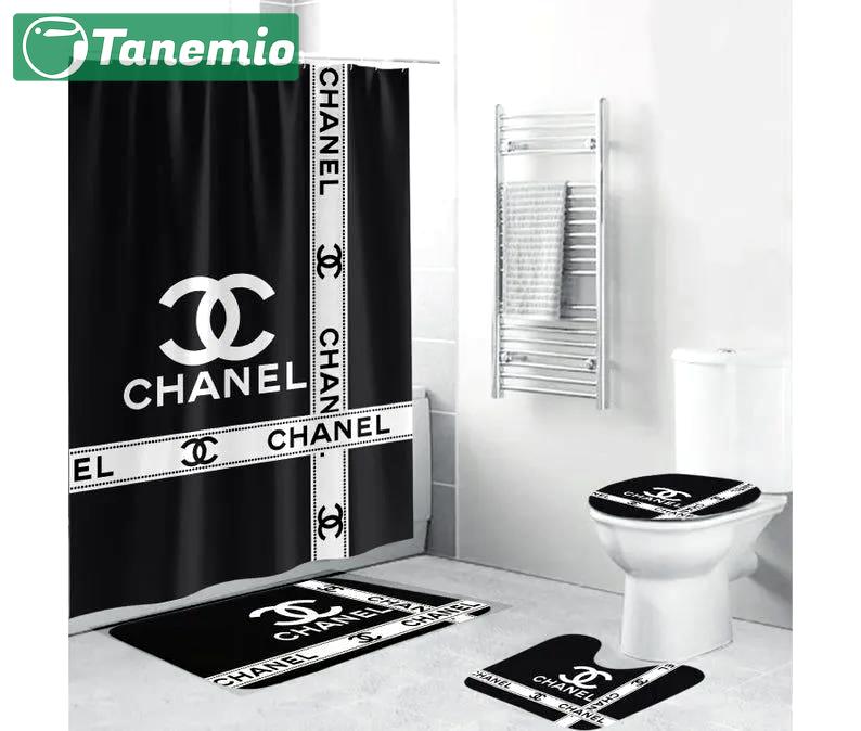 Chanel luxury fashion brand hypebeast home decor bathroom sets bath mat Bathroom Set
