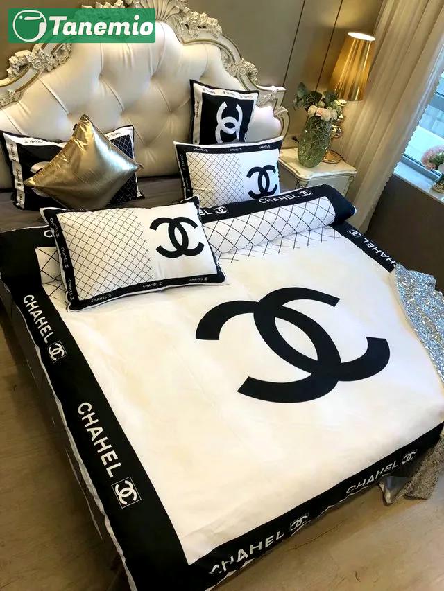 Chanel new printed     luxury brand     best luxury bed s Bedding Sets duvet blankets covers bedroom idea bedclothes sheets home decor bed linen bedspread