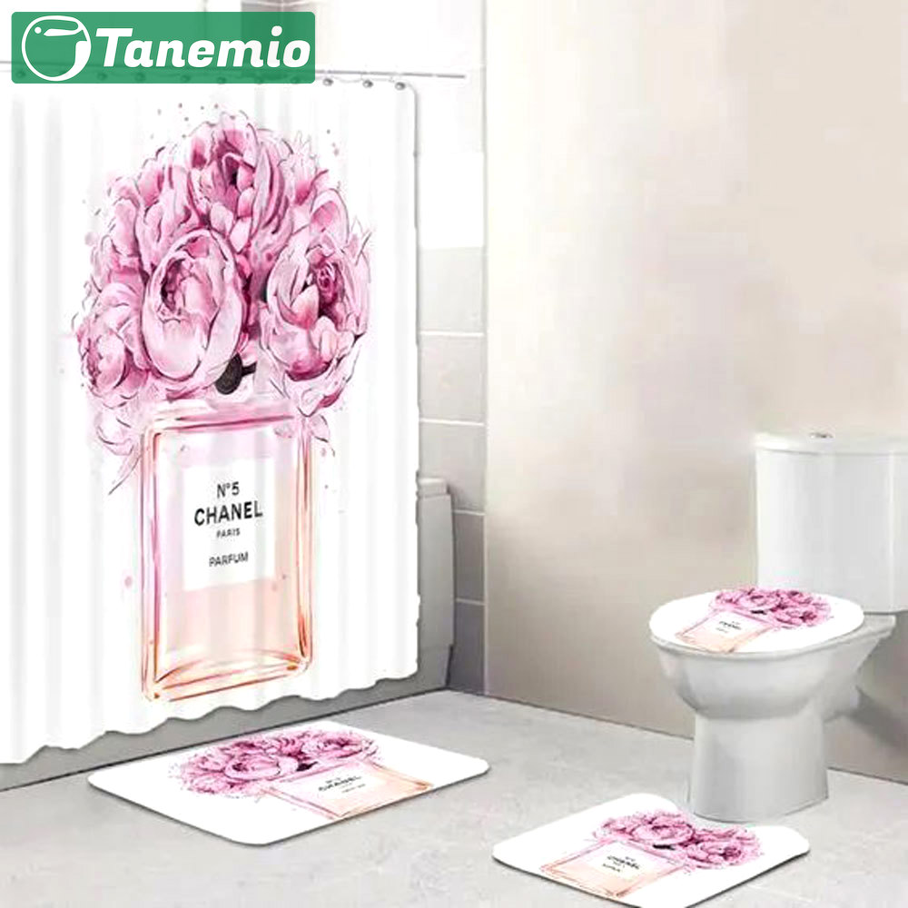 Chanel perfume bathroom sets home decor luxury fashion brand hypebeast bath mat Bathroom Set