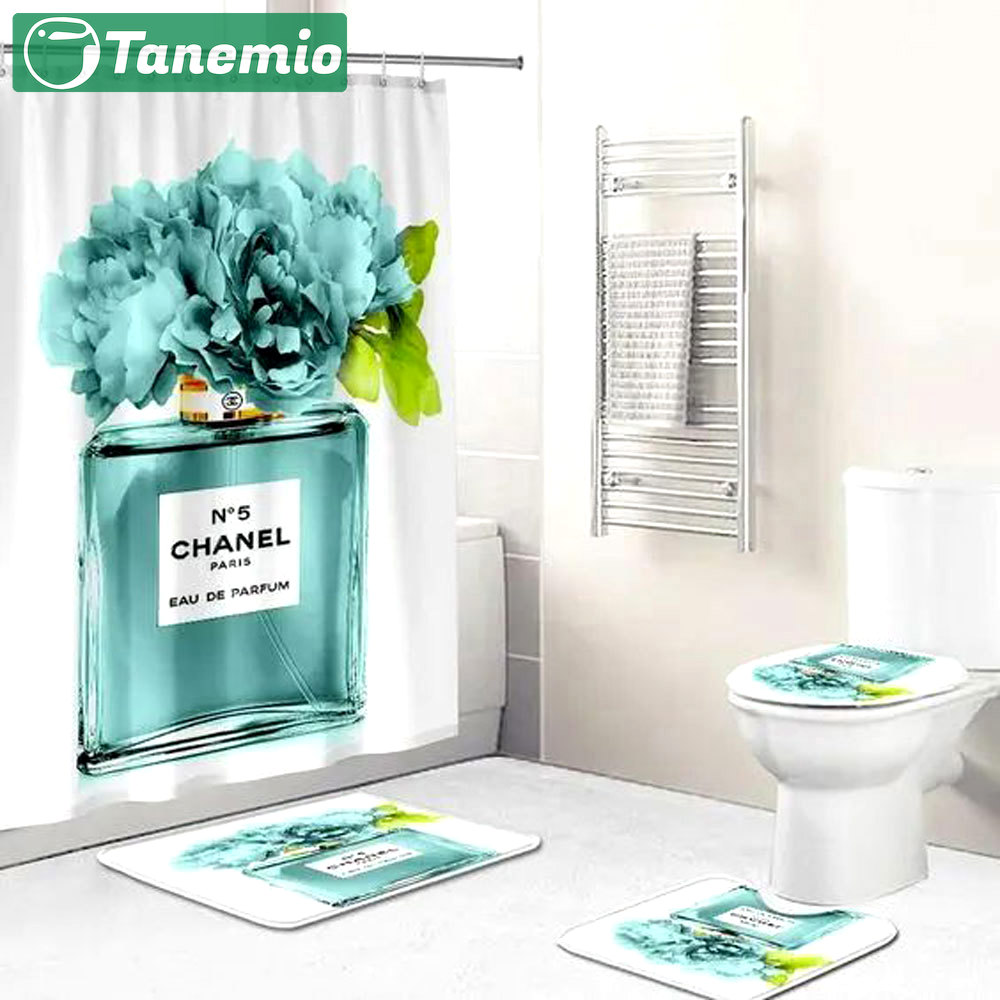 Chanel perfume luxury fashion brand bath mat home decor bathroom sets hypebeast Bathroom Set