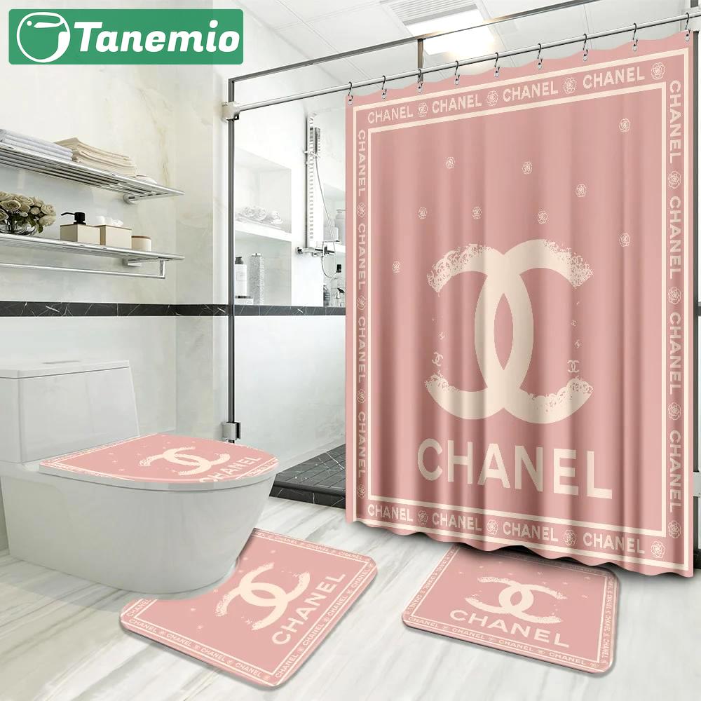 Chanel pinky bath mat home decor bathroom sets hypebeast luxury fashion brand Bathroom Set