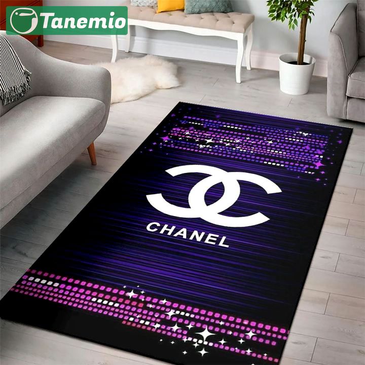 Chanel twinkle logo type 537. Upgrade Your Living Room with Luxury Home Decor: Area Carpets, Floor Decor, Door Mats, and Hot Gift Items with style a High-End Fashion Brand Rectangle Rug