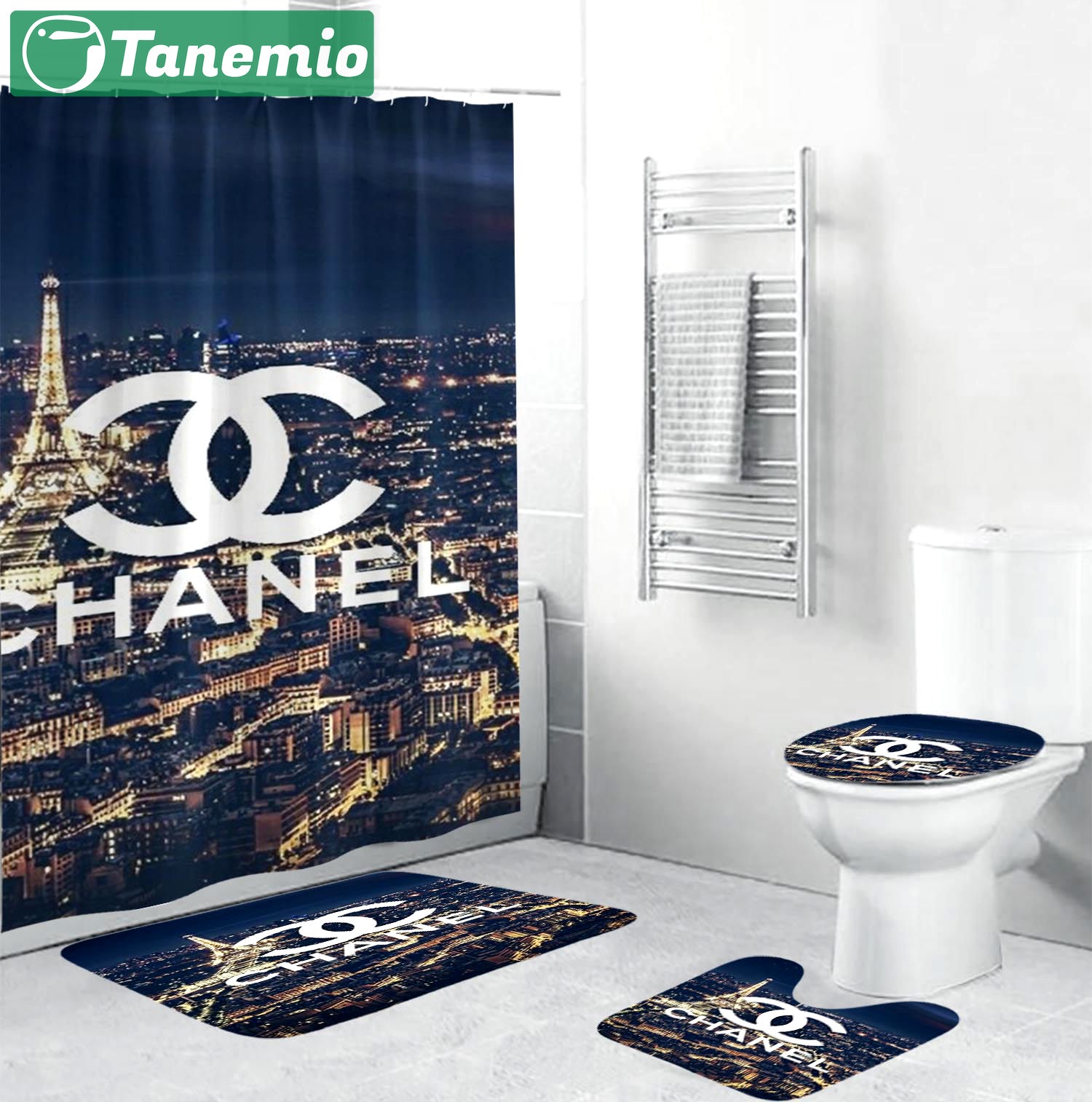 Chanelin paris scence home decor bath mat luxury fashion brand bathroom sets hypebeast Bathroom Set