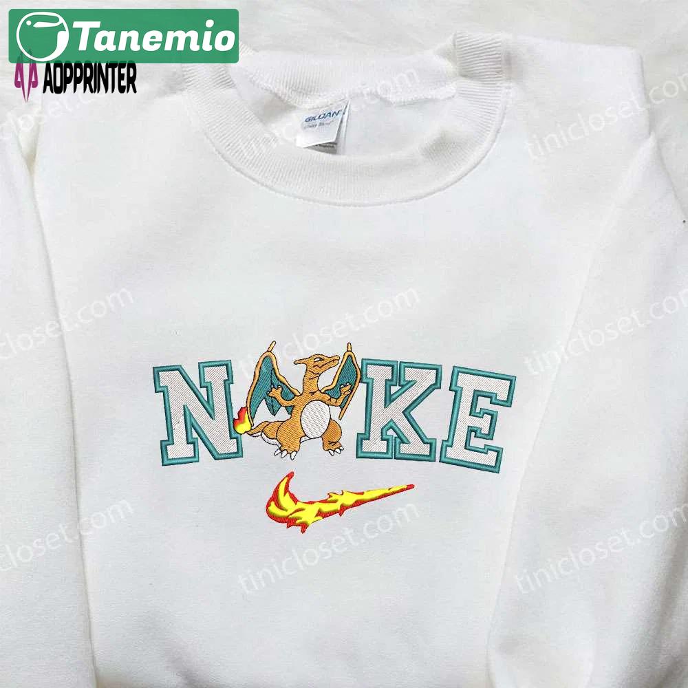 Charizard embroidered shirt: nike x pokemon – custom design Embroidered Shirt