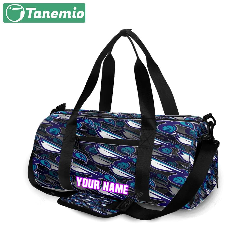 Charlotte hornets 1 personalized name travel bag gym bag 933 Travel Bag