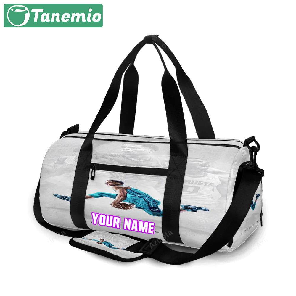 Charlotte hornets miles bridges1 personalized name travel bag gym bag 1884 Travel Bag