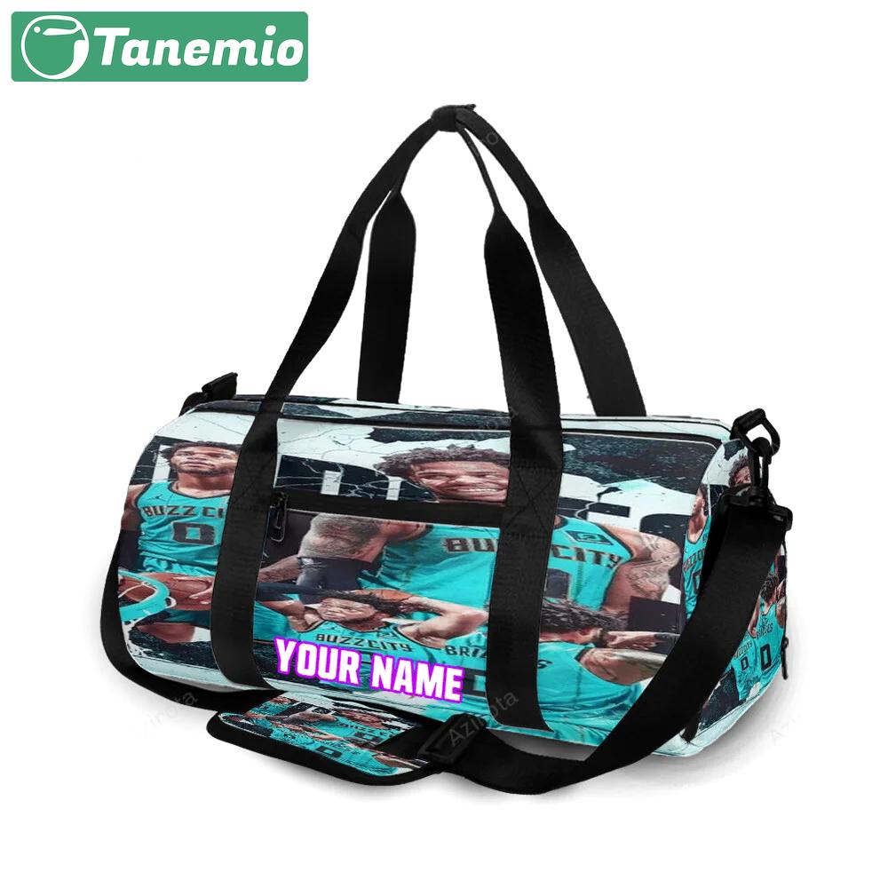 Charlotte hornets miles bridges5 personalized name travel bag gym bag 1293 Travel Bag