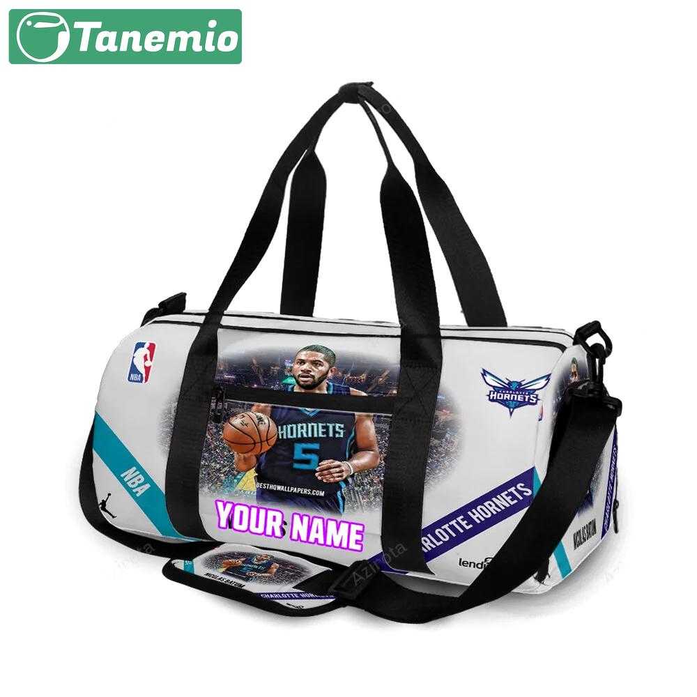 Charlotte hornets nicolas batum1 personalized name travel bag gym bag 459 Travel Bag