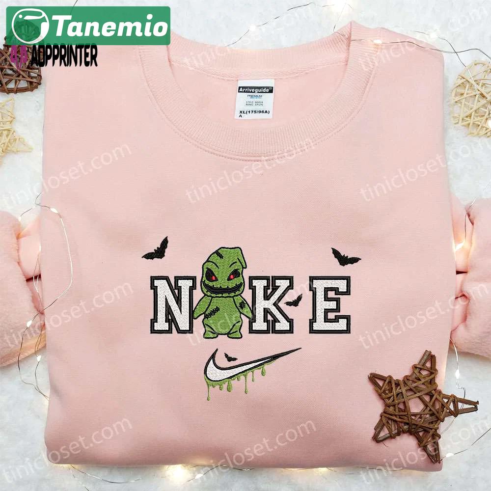 Chibi oogie boogie x nike embroidered hoodie & shirt: best halloween gift ideas Embroidered Shirt