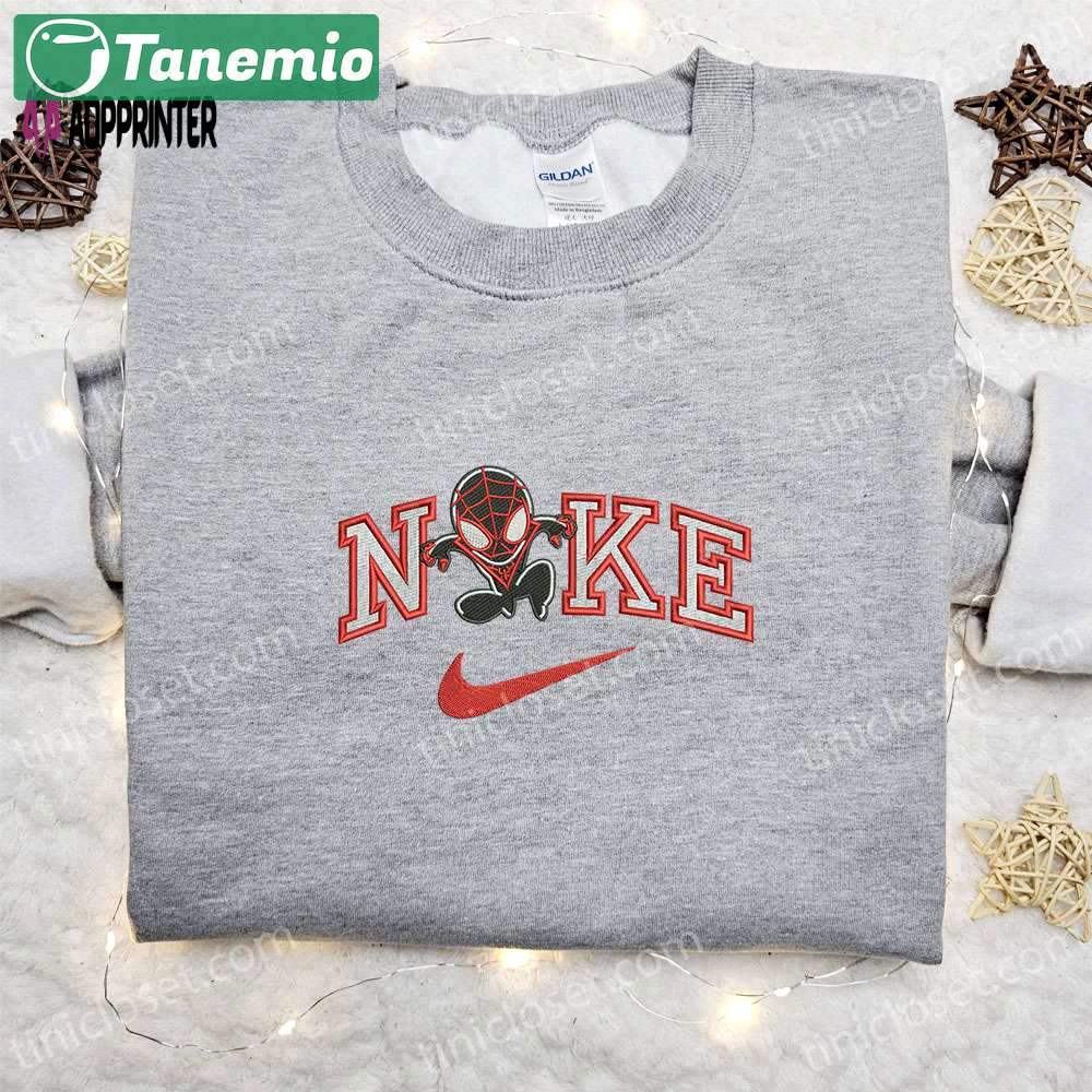 Chibi spider-man venom x swoosh embroidered sweatshirt: marvel cinematic universe shirt perfect family gift Embroidered Shirt