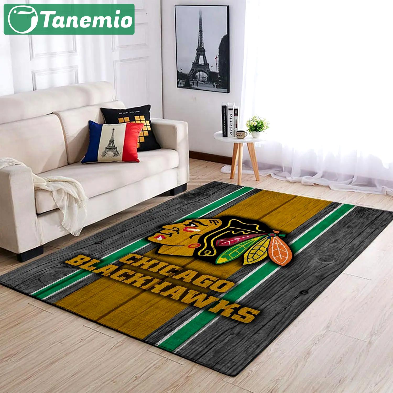 Chicago blackhawks area rugs nhl hockey living room carpet regtangle carpet Rectangle Rug