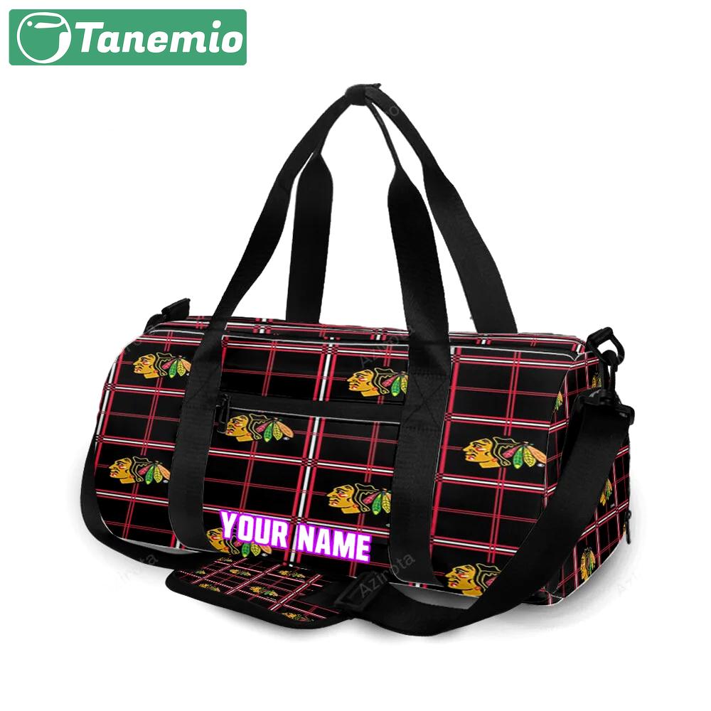 Chicago blackhawks symbol6 personalized name travel bag gym bag 412 Travel Bag