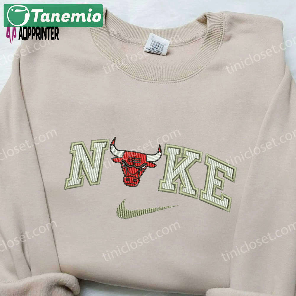 Chicago bull x nike embroidered shirt – custom nba apparel Embroidered Shirt