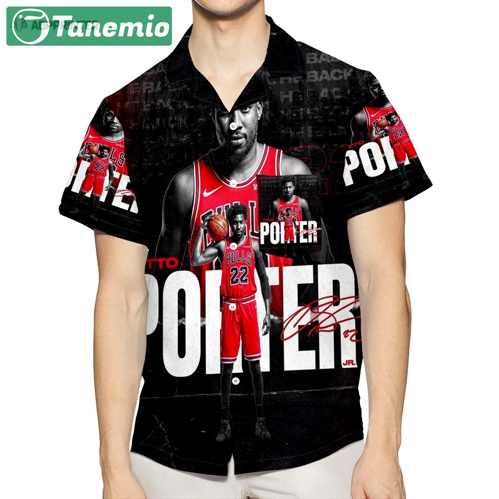 Chicago bulls 22 otto porter 3d all over print summer beach hawaiian shirt with pocket Hawaii Shirt
