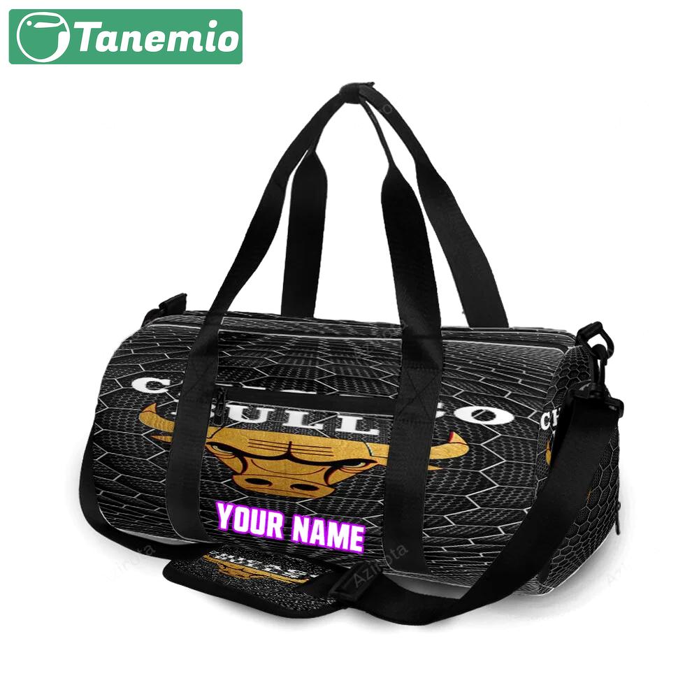 Chicago bulls emblem v1 personalized name travel bag gym bag 5 Travel Bag