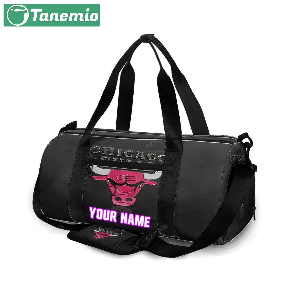 Chicago bulls emblem v20 personalized name travel bag gym bag 2172 Travel Bag