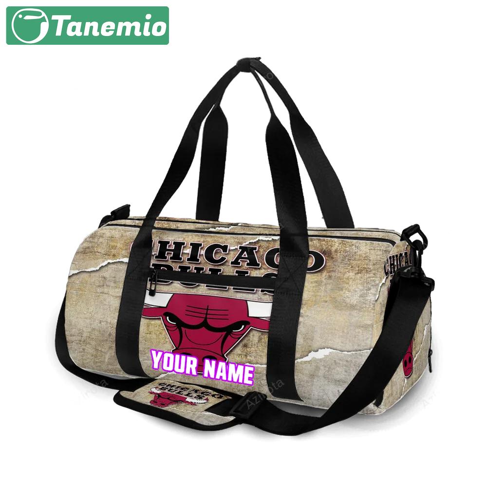 Chicago bulls emblem v29 personalized name travel bag gym bag 1618 Travel Bag