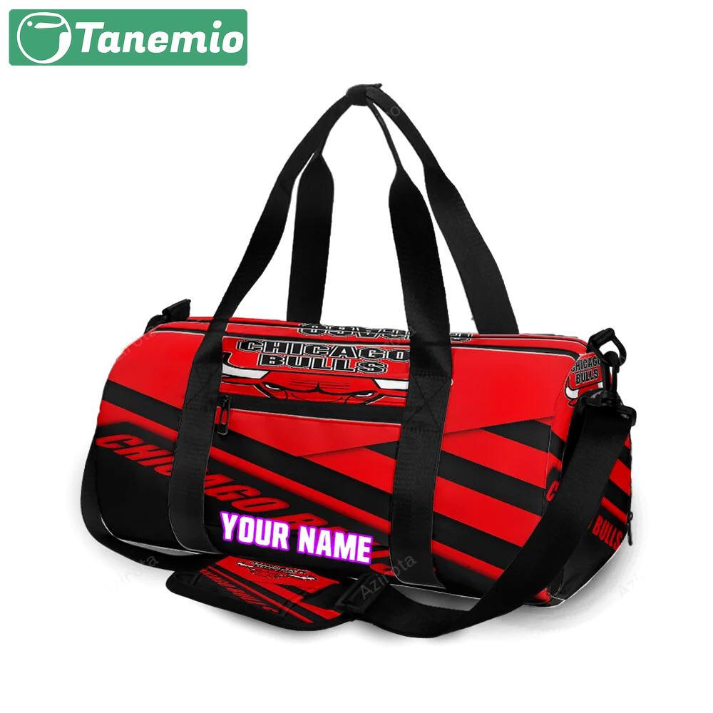 Chicago bulls emblem v31 personalized name travel bag gym bag 390 Travel Bag