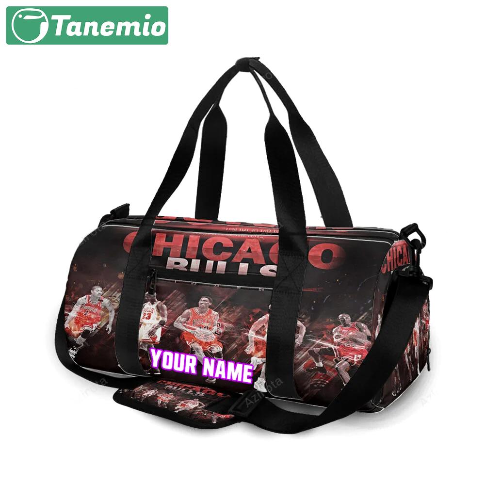 Chicago bulls emblem v39 personalized name travel bag gym bag 1913 Travel Bag