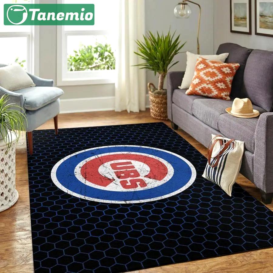 Chicago cubs area rug mlb baseball team logo carpet living room rugs v966 Rectangle Rug