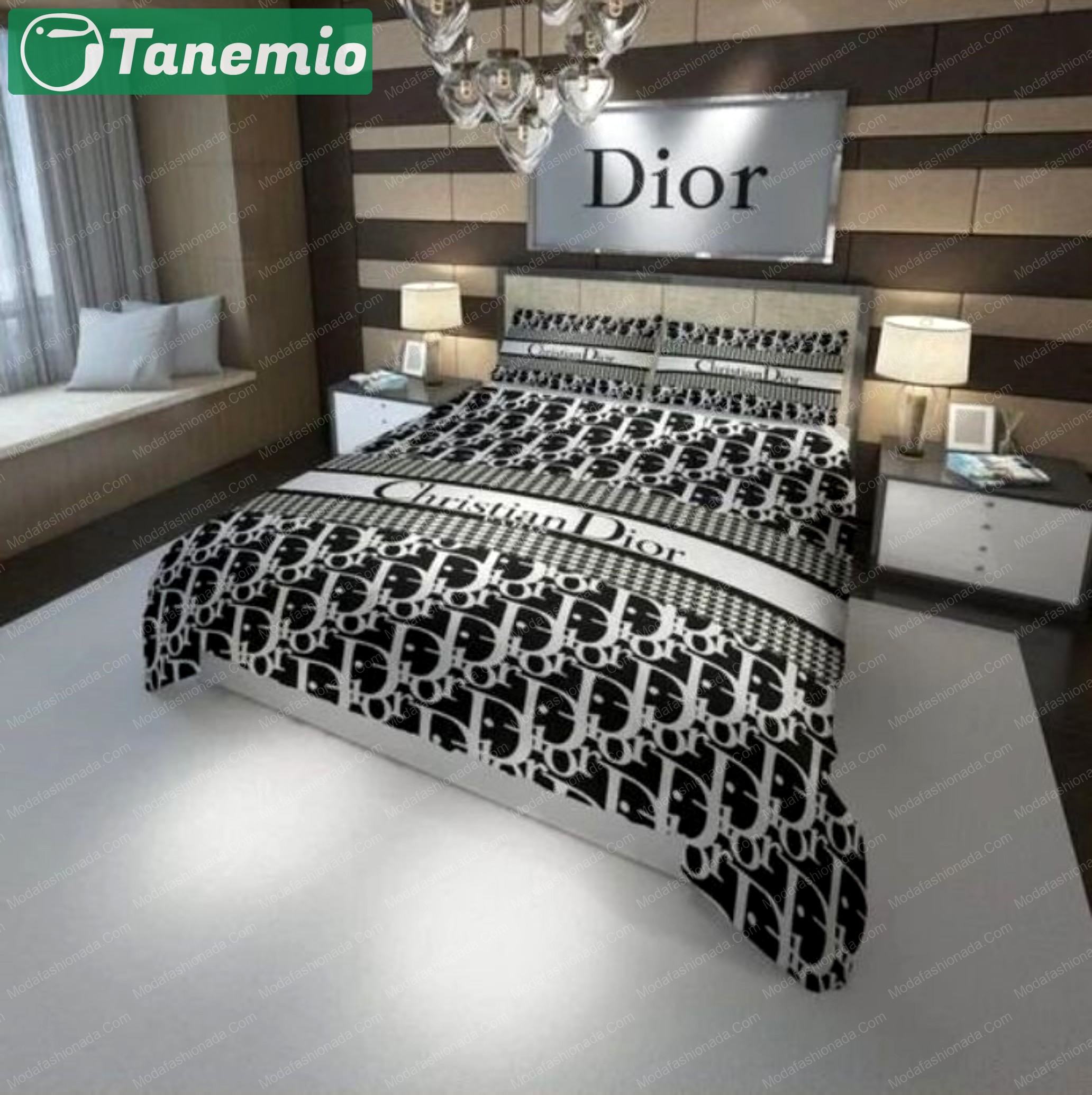 Christian dior logo brands 1 bedding set Bedding Sets