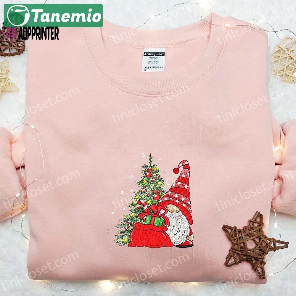 Christmas tree gnome hoodie: best holiday gift for family Embroidered Shirt