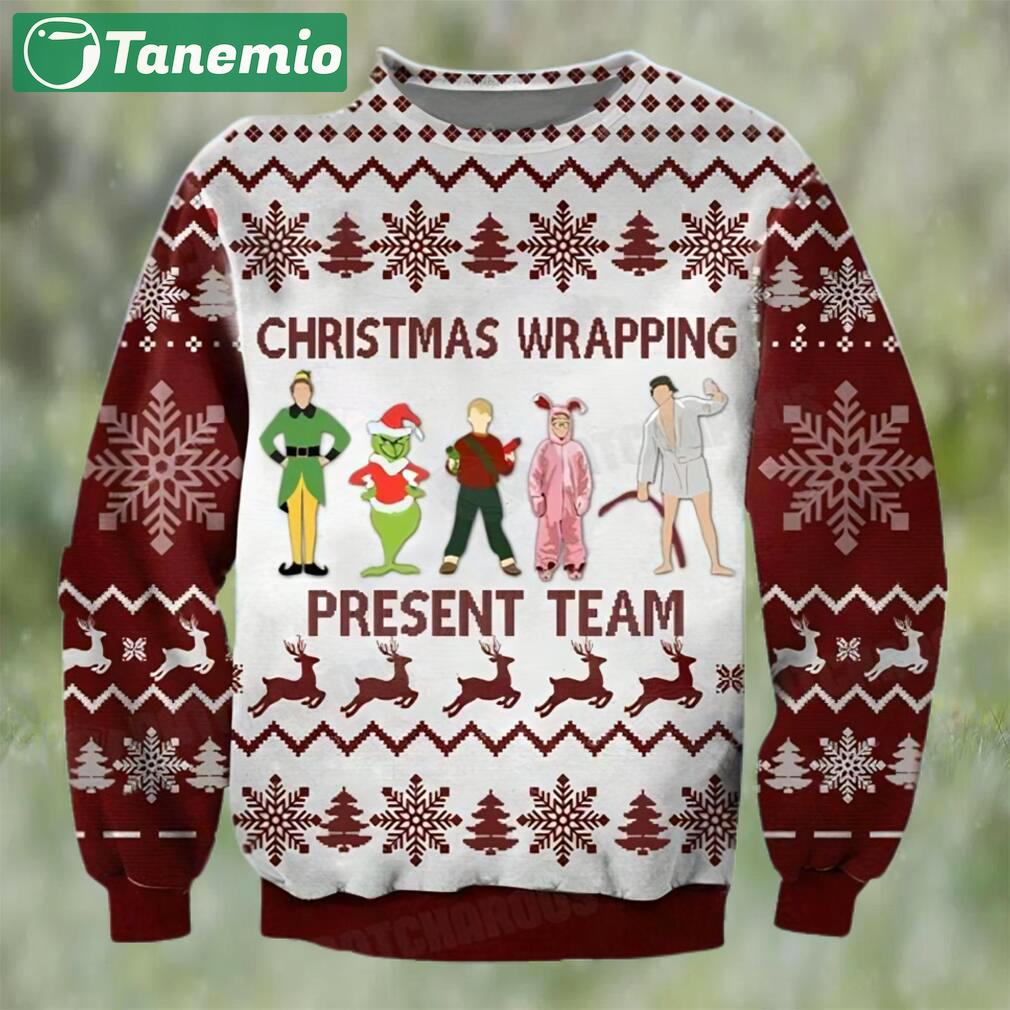 Christmas wrapping present team grinch ugly sweater Christmas Ugly Sweater