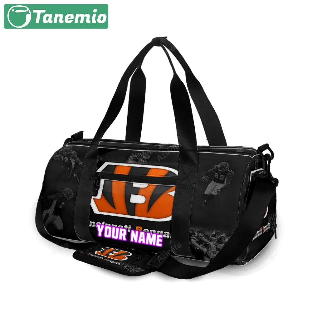 Cincinnati bengals emblem team personalized name travel bag gym bag 2045 Travel Bag