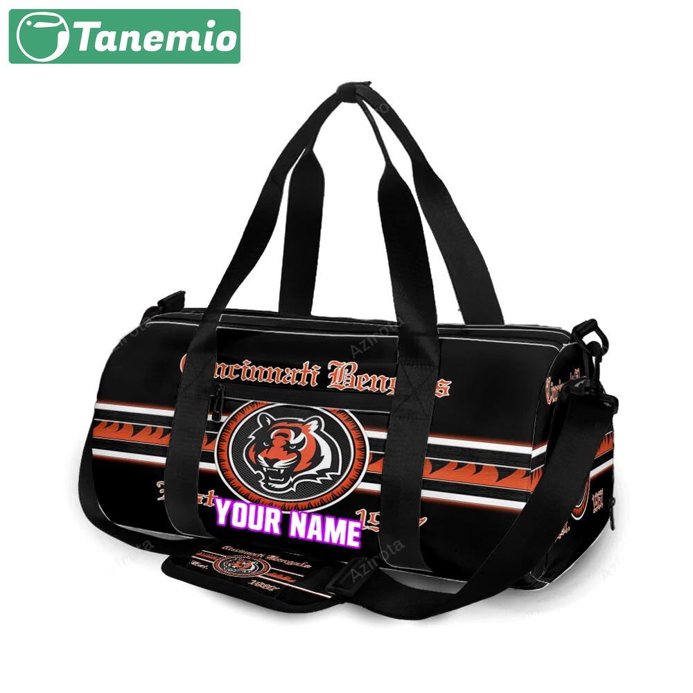 Cincinnati bengals emblem v5 personalized name travel bag gym bag 313 Travel Bag