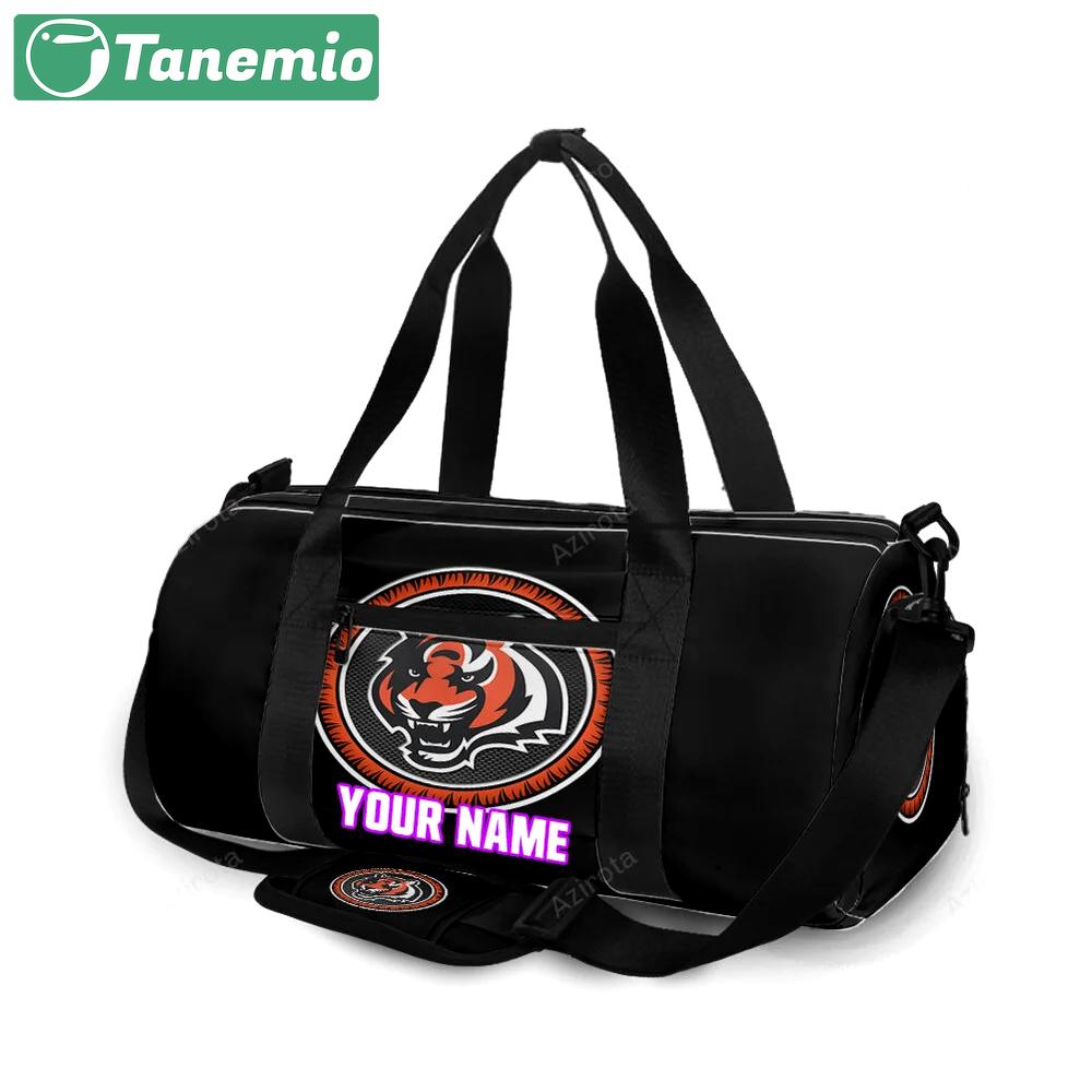 Cincinnati bengals emblem v7 personalized name travel bag gym bag 450 Travel Bag