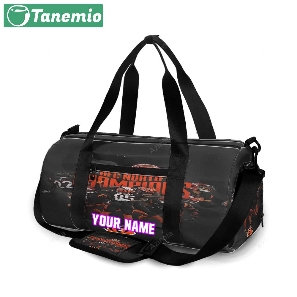 Cincinnati bengals team v3 personalized name travel bag gym bag 160 Travel Bag
