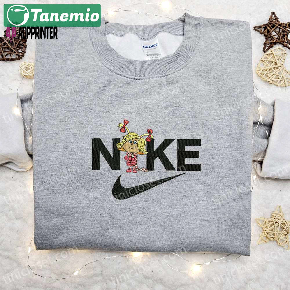 Cindy lou who x nike embroidered shirt: best nike inspired christmas gift ideas Embroidered Shirt