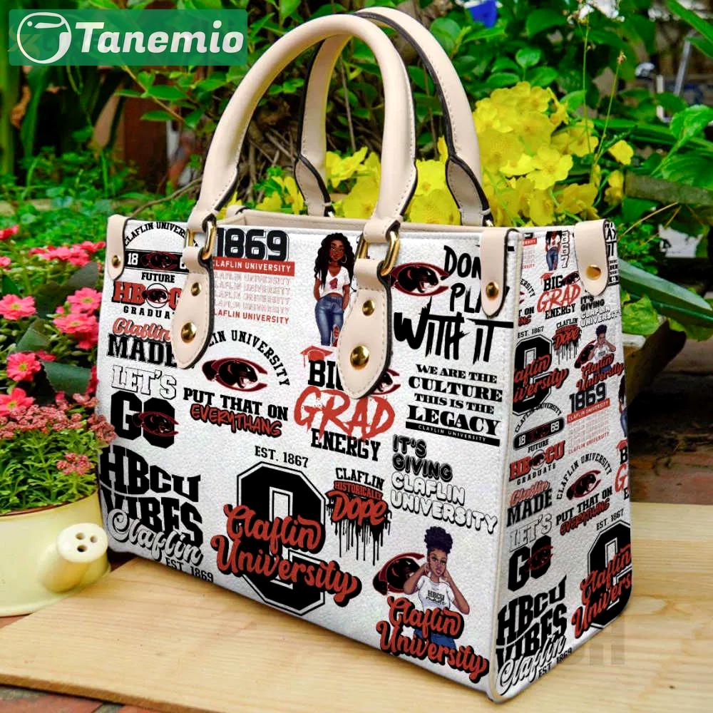 Claflin university leather handbag gift for women 2606 Women Leather Hand Bag