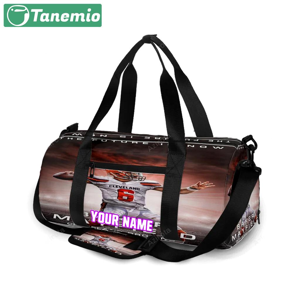 Cleveland browns baker mayfield 06 v1 personalized name travel bag gym bag 1556 Travel Bag