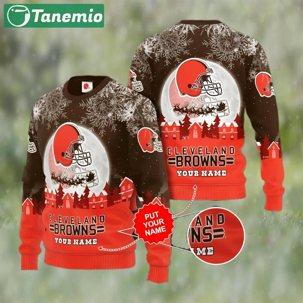 Cleveland browns custom name ugly christmas sweater Christmas Ugly Sweater