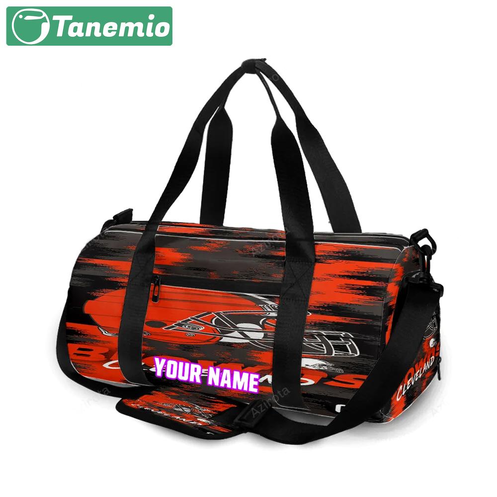Cleveland browns helmet personalized name travel bag gym bag 1219 Travel Bag