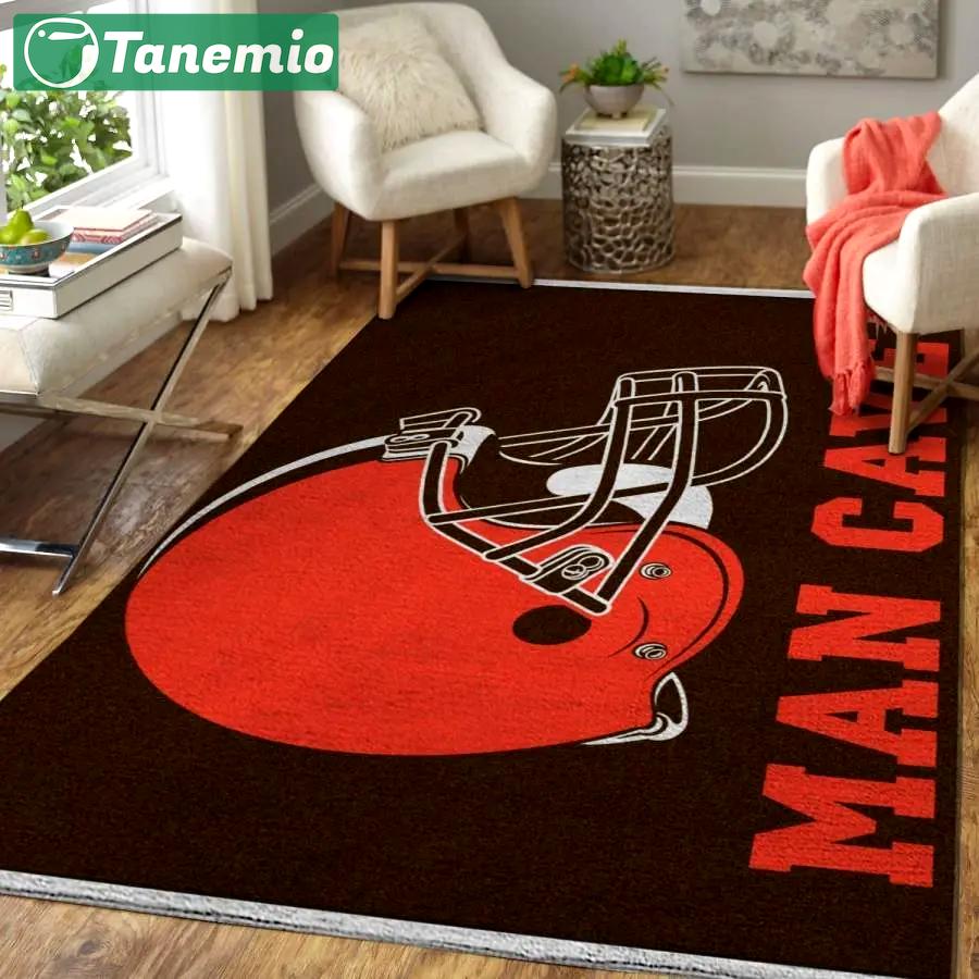 Cleveland browns home decor football team logo carpet rug living room 20030534 Rectangle Rug