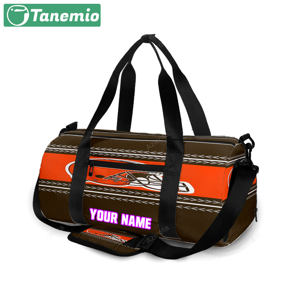 Cleveland browns logo v41 personalized name travel bag gym bag 1881 Travel Bag
