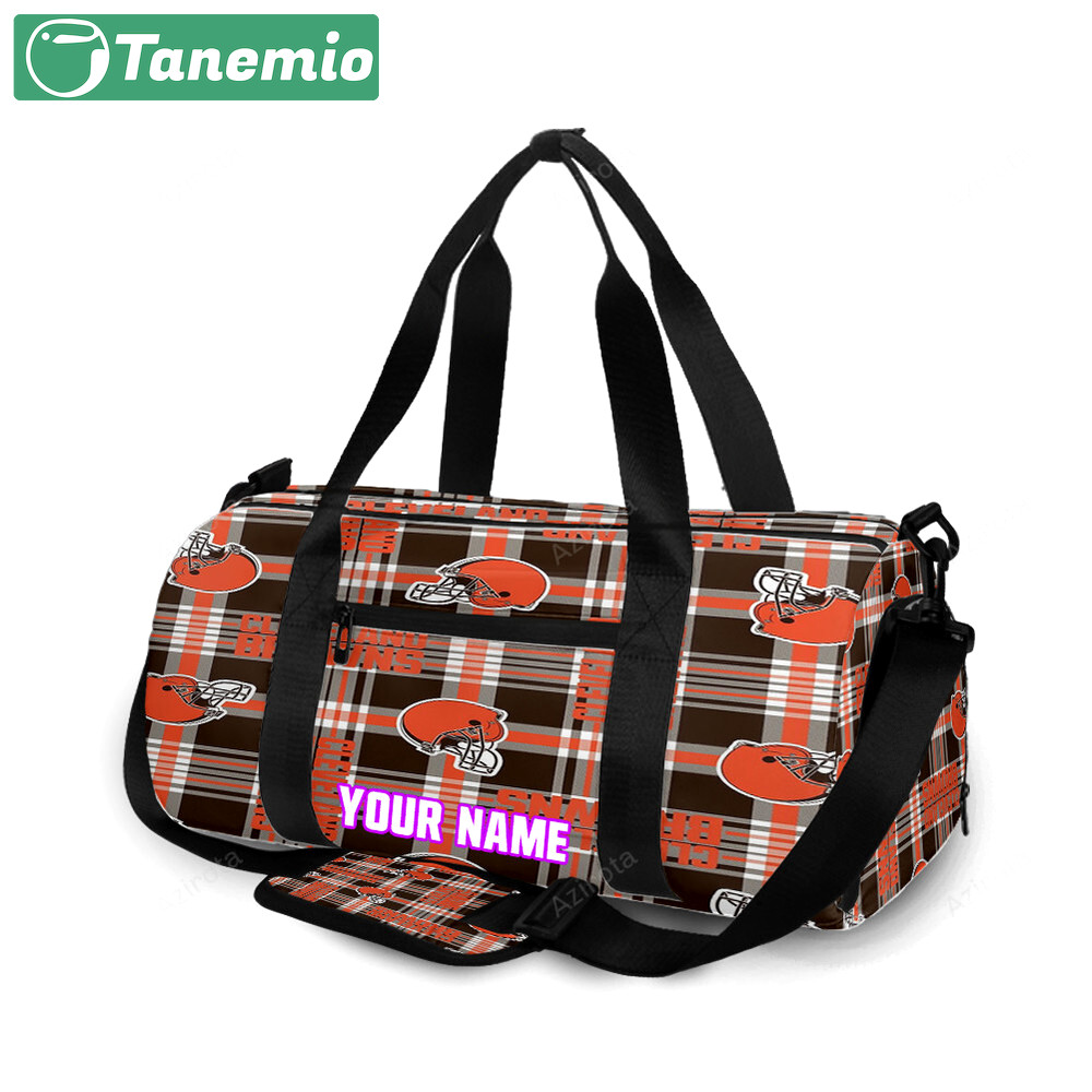 Cleveland browns logo v5 personalized name travel bag gym bag 2057 Travel Bag