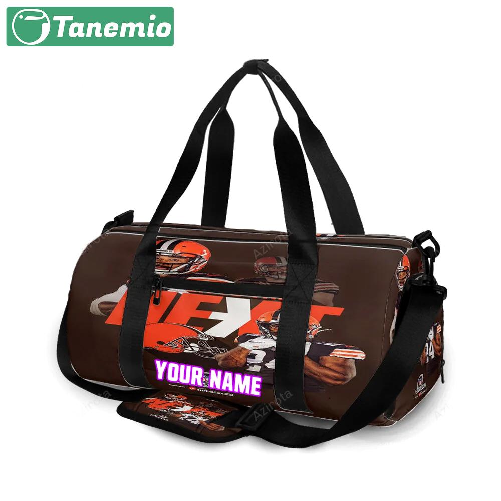 Cleveland browns on to the next personalized name travel bag gym bag 2159 Travel Bag