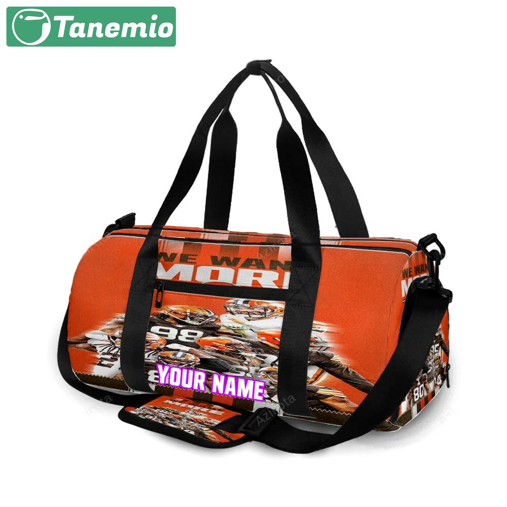 Cleveland browns players we want more personalized name travel bag gym bag 1496 Travel Bag