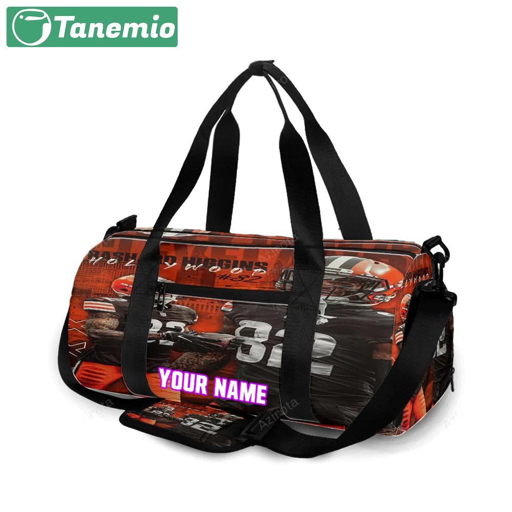 Cleveland browns rashard higgins1 personalized name travel bag gym bag 485 Travel Bag