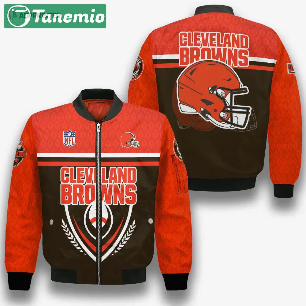 Cleveland browns traditional football pattern bomber jacket Bomber Jacket