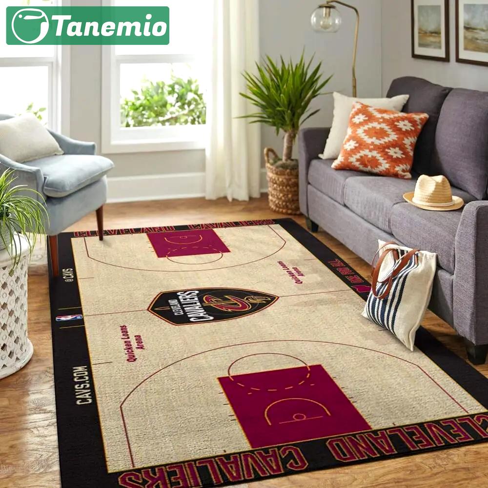 Cleveland cavaliers court nba carpet living room rug regtangle carpet  v17248 Rectangle Rug