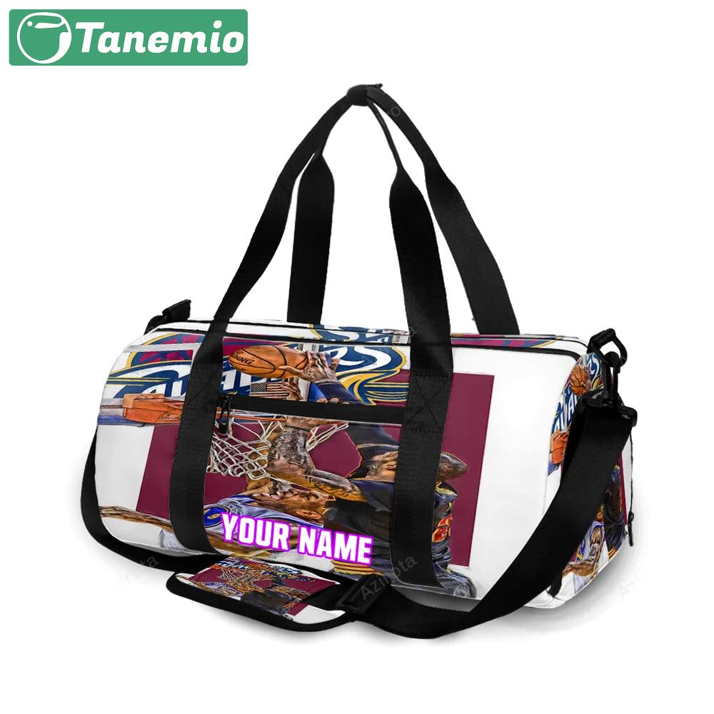 Cleveland cavaliers lebron james 23 v9 personalized name travel bag gym bag 1545 Travel Bag