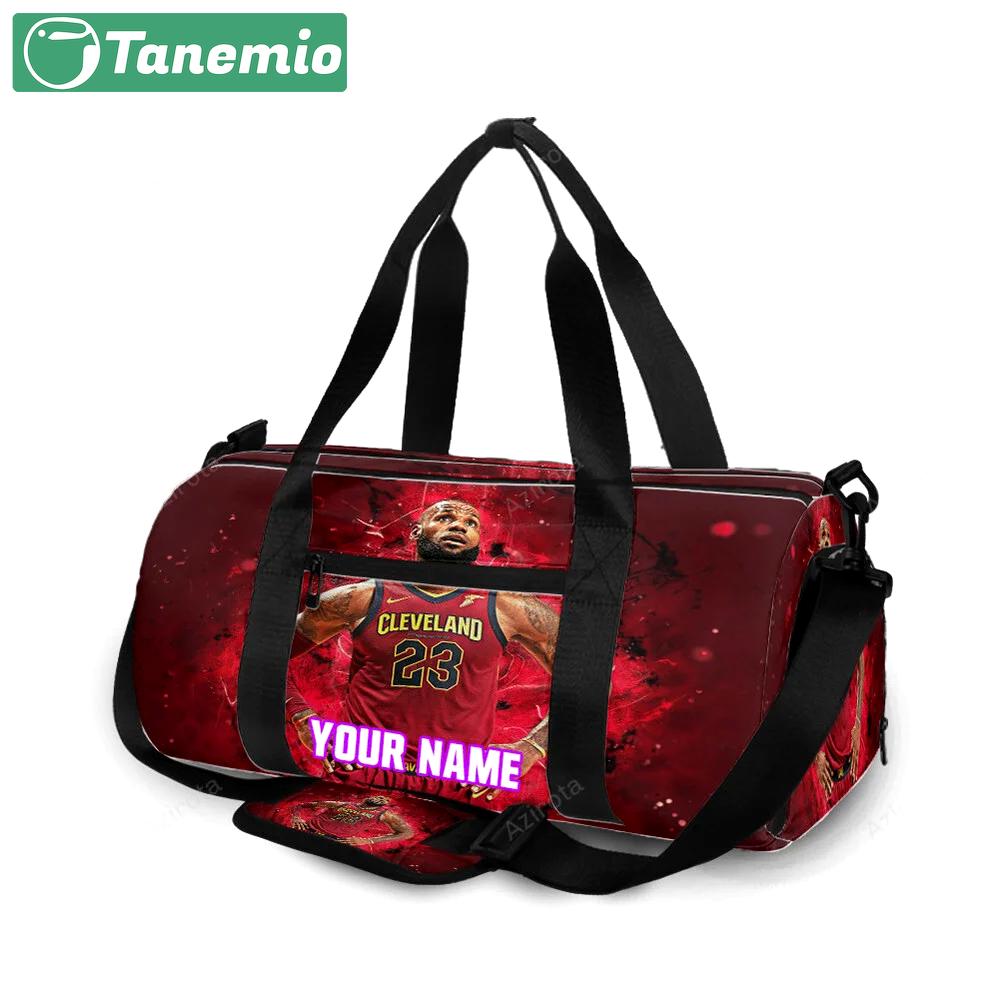 Cleveland cavaliers lebron james v2 23 personalized name travel bag gym bag 376 Travel Bag