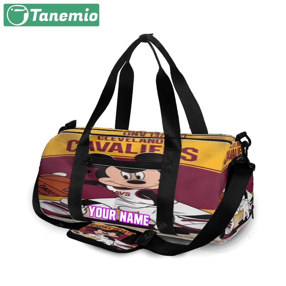 Cleveland cavaliers mickey disney3 personalized name travel bag gym bag 754 Travel Bag