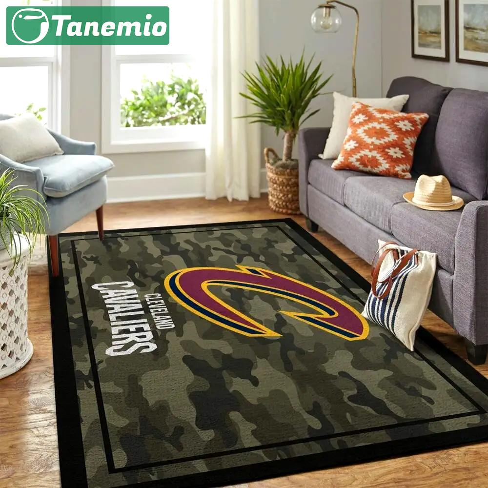 Cleveland cavaliers nb camo style living room carpet home rug regtangle carpet Rectangle Rug