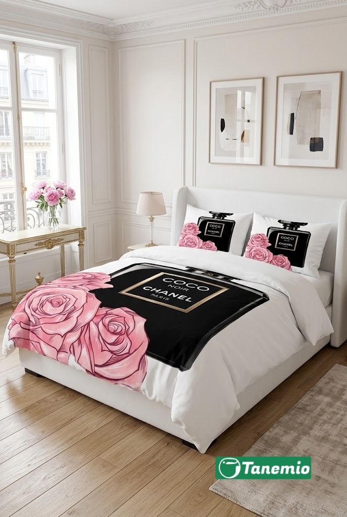 Coco Chanel Luxury Bedding Set - Stylish Duvet Cover and Pillowcase Set